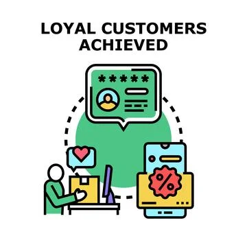 Loyal customers achieving satisfaction receiving online rewards イラスト素材