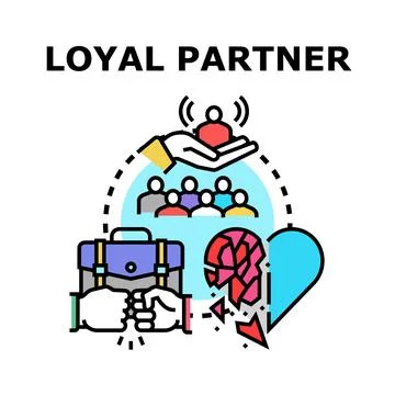 Loyal partner providing support and building trust Stock Illustration