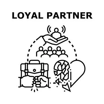 Loyal partner providing support and building trust Stock Illustration