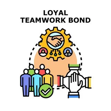 Loyal teamwork bond building successful business collaboration Ilustración de archivo