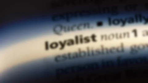 Loyalist word in a dictionary. Video stock 99563029