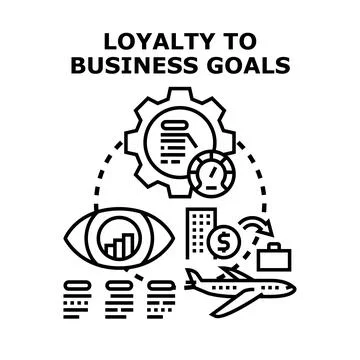 Loyalty to business goals vector concept illustration 스톡 일러스트