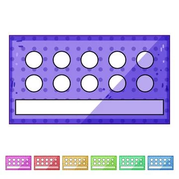 Loyalty card with blank spaces for customer stamps Stock Illustration