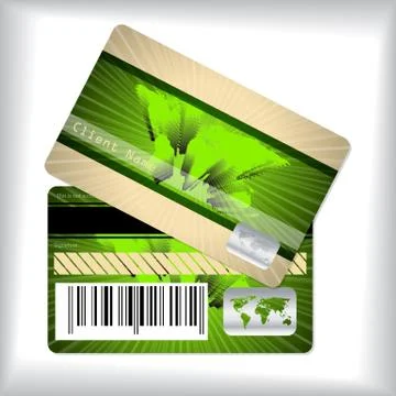 Loyalty card with bursting map Stock-Illustration