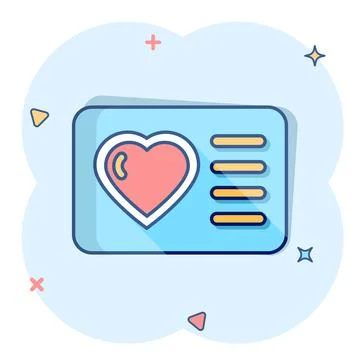 Loyalty card icon in comic style. Reward cartoon vector illustration on white Stock Illustration