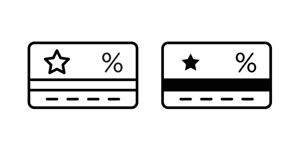 Loyalty card icon design. Simple Vector illustrations.. Stockillustratie