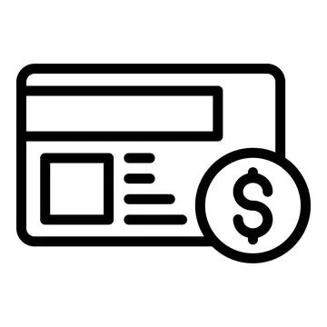 Loyalty card icon outline vector. Online program Stock Illustration