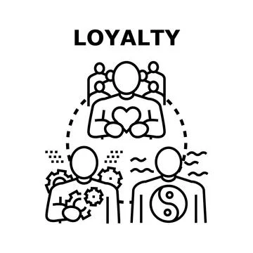Loyalty concept representing customer relationship and values Stock Illustration