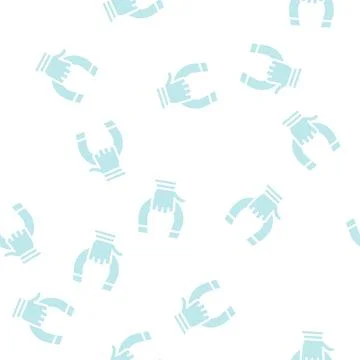 Loyalty customer testimonial glyph vector seamless pattern Stock Illustration