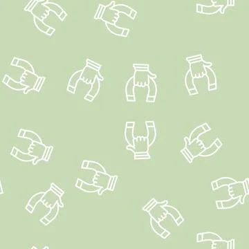 Loyalty customer testimonial line vector seamless pattern Stock Illustration