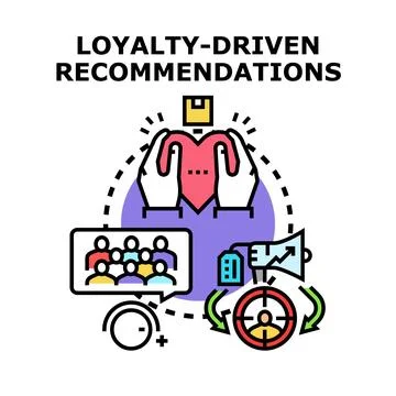 Loyalty driven recommendations for customer engagement strategy 库存插图