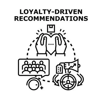 Loyalty driven recommendations for customer engagement strategy 库存插图