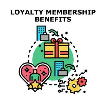 Loyalty membership benefits program concept illustration Illustrazione stock