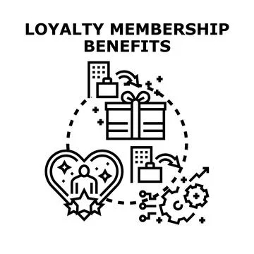 Loyalty membership benefits program concept illustration Stock Illustration