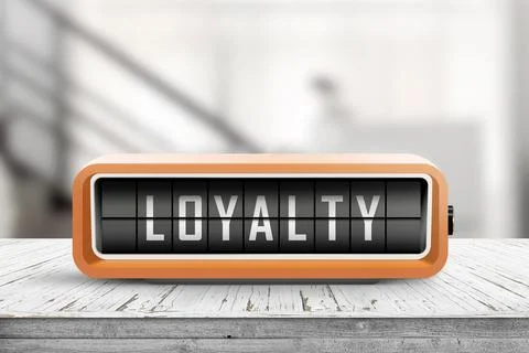 Loyalty message on a retro alarm clock Stock Photos