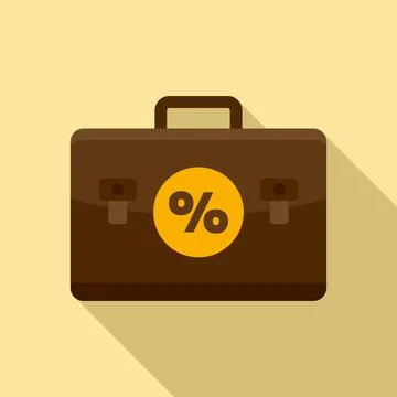 Loyalty percent case icon, flat style Stock-Illustration