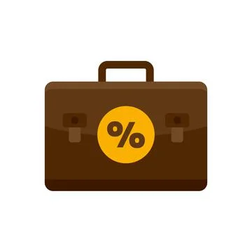 Loyalty percent case icon flat isolated vector Stock-Illustration