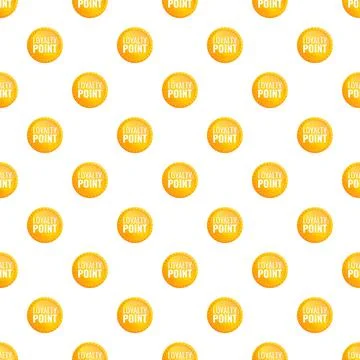 Loyalty point coins repeating pattern background Illustrazione stock