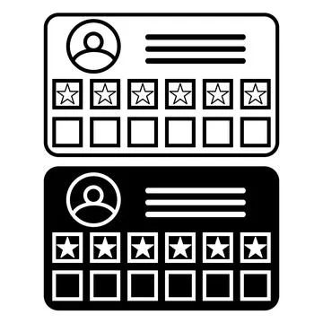 Loyalty points card icon from e commerce and payment collection. Loyalty card Stock Illustration