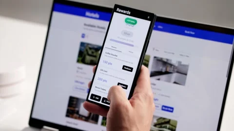 Loyalty Points Reward Bonus App Stock Footage 321155762