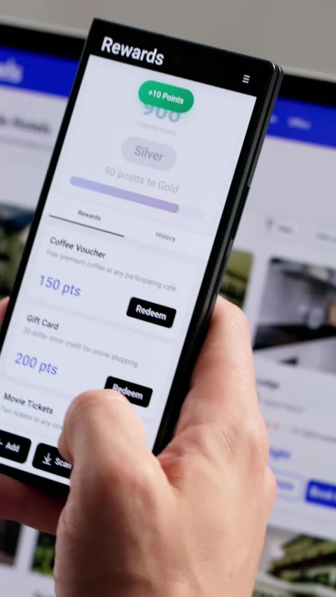 Loyalty Points Reward Bonus App Stock Footage 321550278