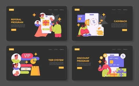Loyalty Program And Reward. Flat Vector Illustration Stock Illustration
