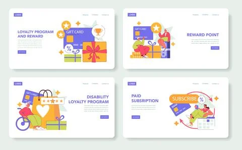 Loyalty Program And Reward. Flat Vector Illustration 스톡 일러스트