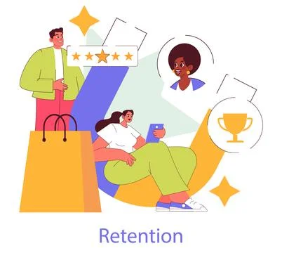 Loyalty Program And Reward. Flat Vector Illustration イラスト素材