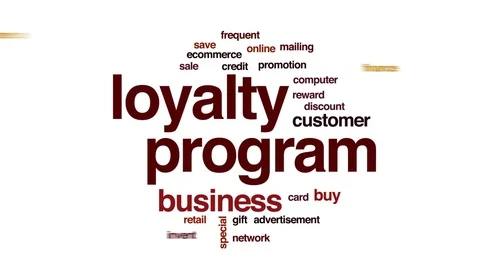 Loyalty program animated word cloud, text design animation. Stock Footage 81148632