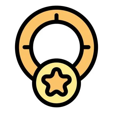 Loyalty program award, golden ring with star representing customer rewards 库存插图
