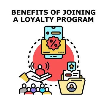 Loyalty program benefits concept with customer rewards Stock Illustration