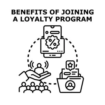 Loyalty program benefits concept with customer rewards Stock Illustration