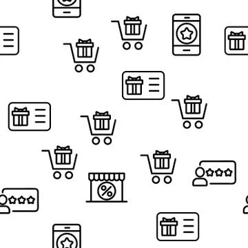 Loyalty Program Bonus Vector Seamless Pattern イラスト素材