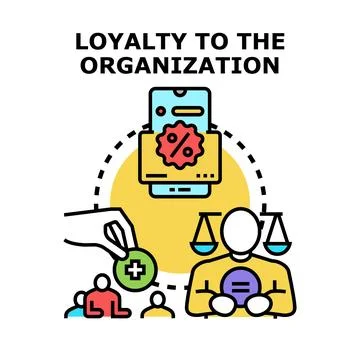 Loyalty program for business organization employees and customers Stock Illustration