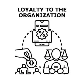 Loyalty program for business organization employees and customers Stock Illustration