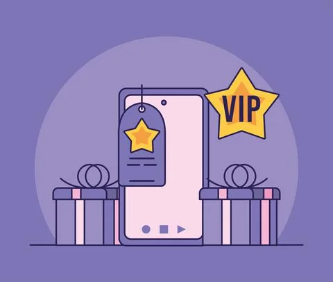 Loyalty program with cellphone 스톡 일러스트