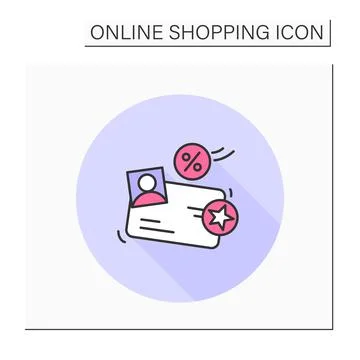 Loyalty program color icon Stock Illustration