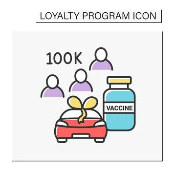 Loyalty program color icon Illustrazione stock