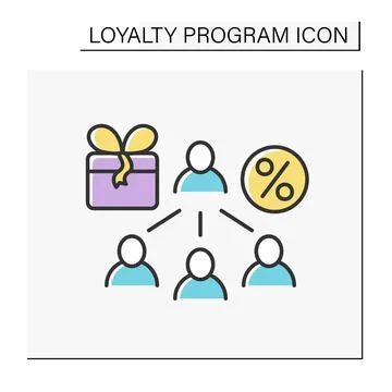 Loyalty program color icon Illustrazione stock