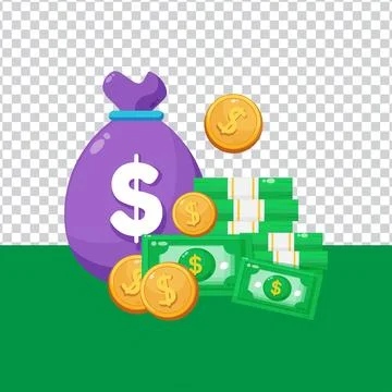 Loyalty program concept points and get cash prizes on blank background Stockillustratie