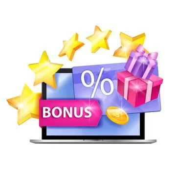 Loyalty program, customer reward gift card vector illustration, laptop screen Stock-Illustration