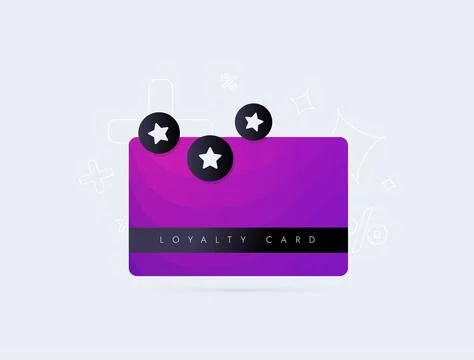 Loyalty program with digital rewards and customer loyalty cards driving repeat Stock Illustration