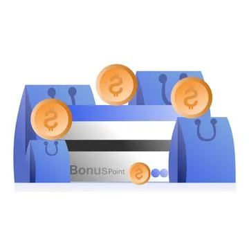 Loyalty program discount card for grocery store Illustrazione stock