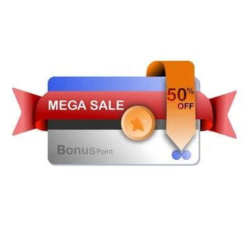 Loyalty program discount card for grocery store Illustrazione stock