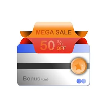 Loyalty program discount card Illustrazione stock