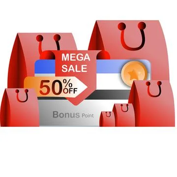 Loyalty program discount card 스톡 일러스트