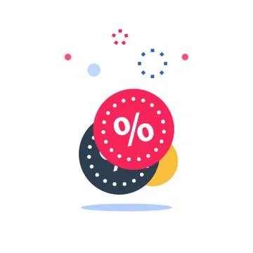 Loyalty program, discount coupon, limited offer, cheap price Illustrazione stock