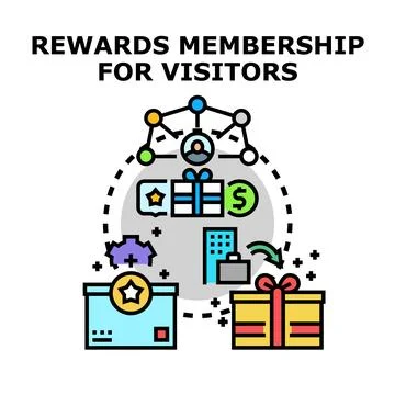 Loyalty program drawing new customers, offering rewards Stock Illustration