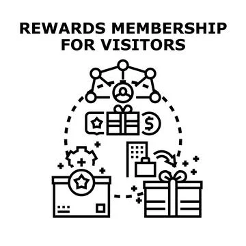 Loyalty program drawing new customers, offering rewards Stock Illustration