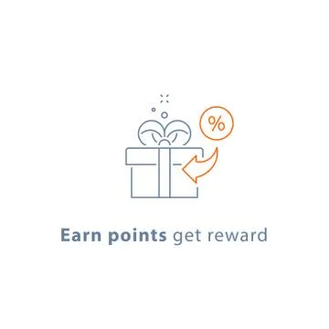 Loyalty program, earn points and get reward, marketing concept Illustrazione stock